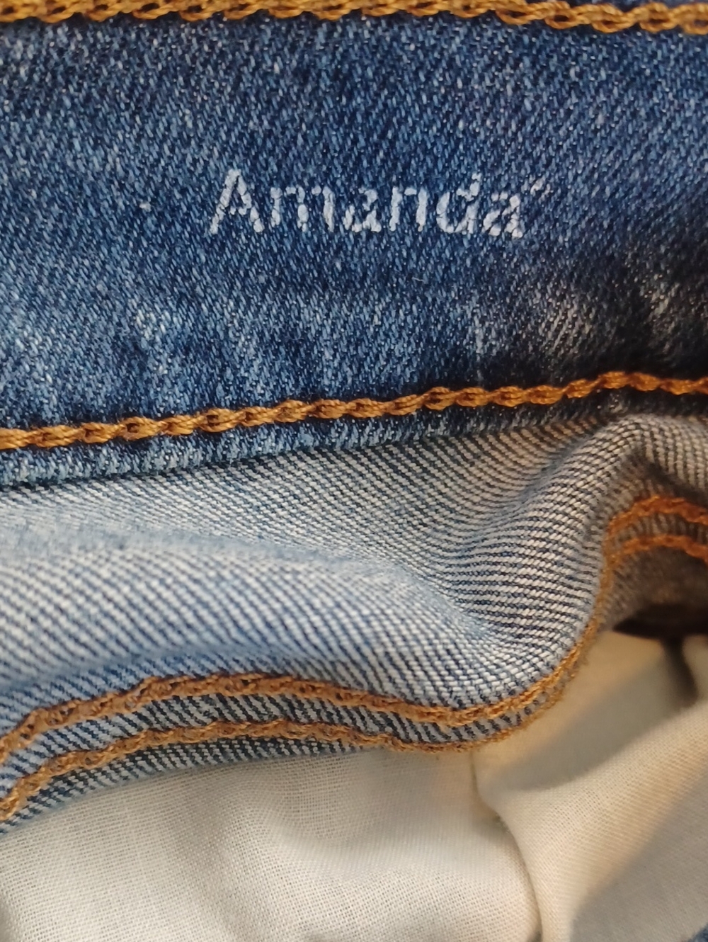 Gloria Vanderbilt Midwash Denim Capris Sz16. L.20".R.11.5".W.35".Slits On Leg. - Picture 6 of 8